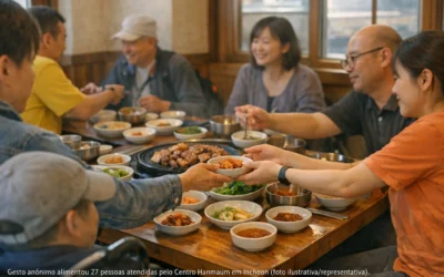 Anônimo paga almoço a 27 pessoas com deficiência em Incheon